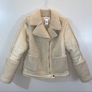 For The Republic Sherpa & Suede Tan Jacket
